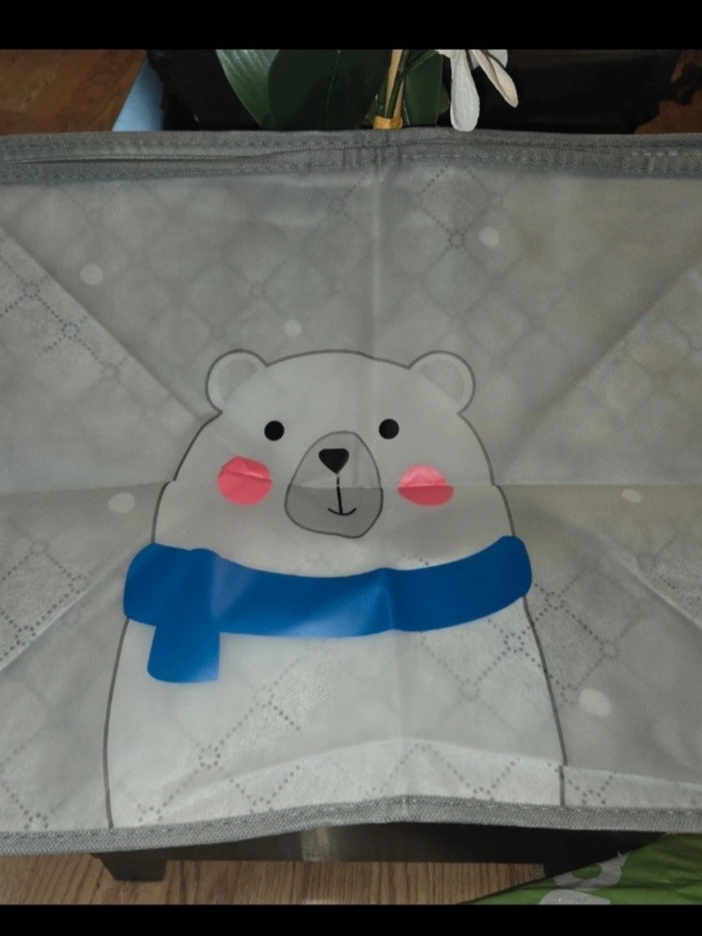 2 Cute Quilt Polar Bear Storage Bag